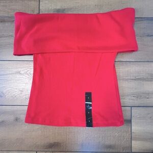 Red Off-Shoulder Top